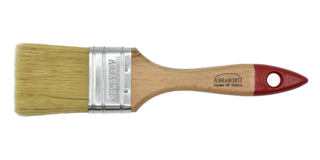 Abraboro-Štetec drevená rúčka premium cervený