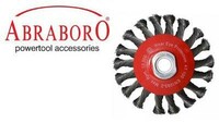 Abraboro-Kartáč miskový copový 100mm M14 pre uhlovú brúsku profi.